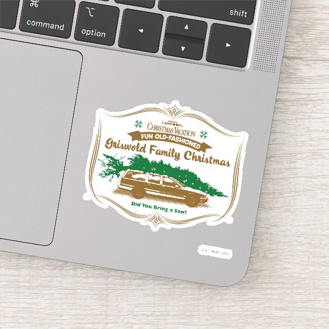 Fun Old-Fashioned Griswold Family Christmas Sticker (Detail)