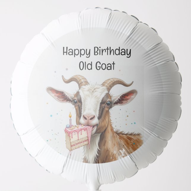  Fun Old Goat Over the Hill  Birthday Balloon (Front)
