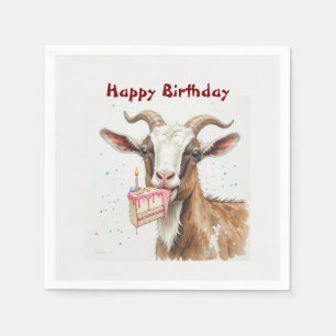 Fun Old Goat Over the Hill Birthday Napkins