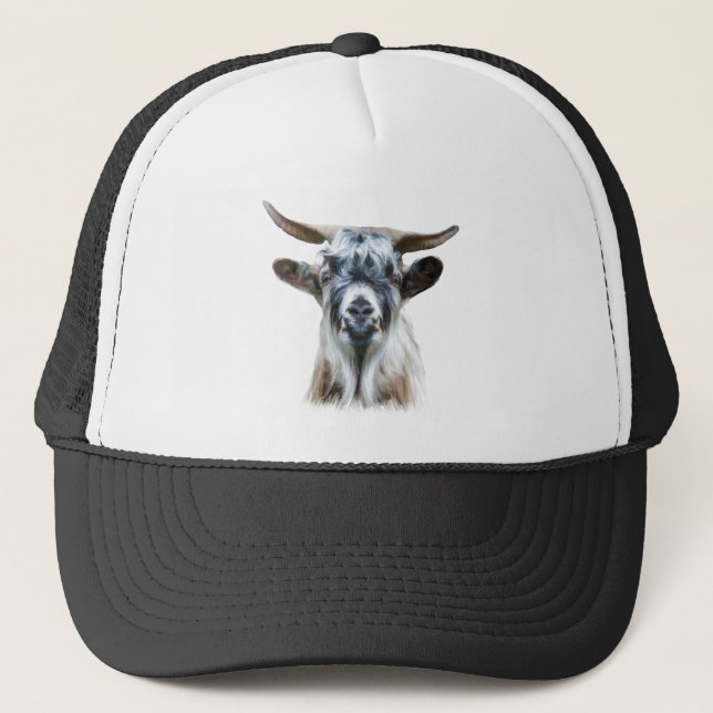 Fun Old Goat Over the Hill Humor Trucker Hat (Front)