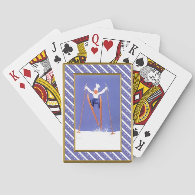 Fun on skis poker cards (Back)