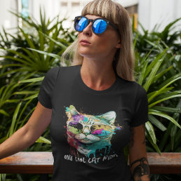 Fun One Cool Cat Mom with Colorful Sunglasses T-Shirt