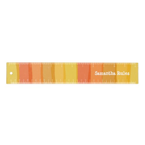 Fun orange and yellow stripes Ruler