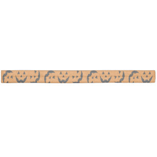 Fun orange black jack o lantern pattern Halloween Elastic Hair Tie