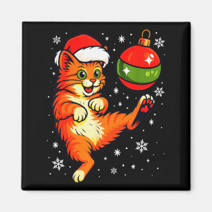 Fun Orange Cat Humor Christmas Ornament Football S Magnet