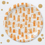 Fun Orange Cat Paper Plates<br><div class="desc">Cute little watercolor orange ginger cats. Original art by Nic Squirrell. Perfect for animal lovers.</div>