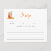 Fun Orange Citrus Theme Pink Floral Recipe 