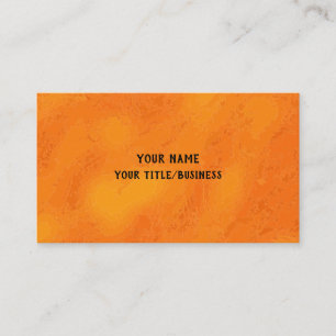 Fun Orange Color Background Business Card