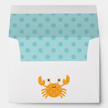 Fun Orange Crab Envelope by heartlocked at Zazzle