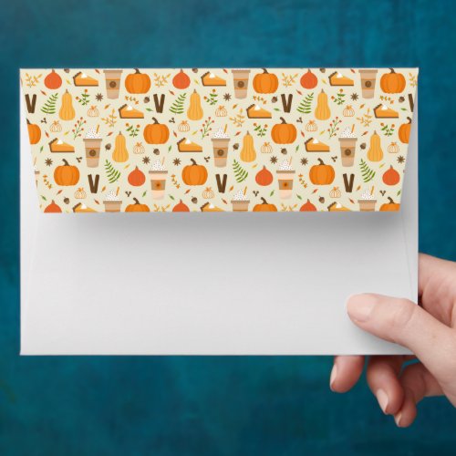 Fun Orange Fall Pattern Envelope