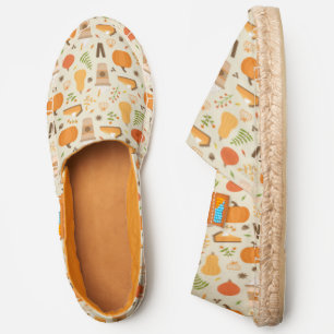 Fun Orange Fall Pattern Espadrilles
