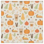 Fun Orange Fall Pattern Fabric