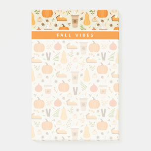 Fun Orange Fall Pattern Post-it Notes