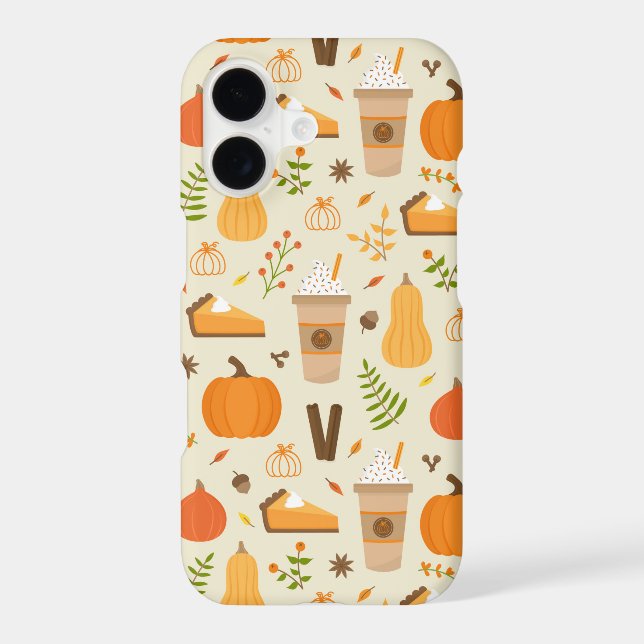 Fun Orange Fall Pattern Samsung Galaxy Case (Back)