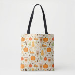 Fun Orange Fall Pattern Tote Bag