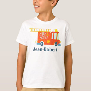 Fun orange fire truck hose ladder siren T-Shirt