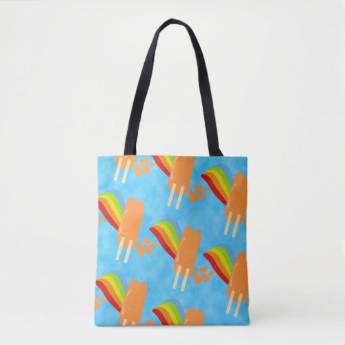 Fun Orange Frozen Pops pattern Tote Bag