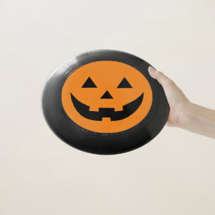 Fun orange Jack o lantern pumpkin face Halloween Wham-O Frisbee