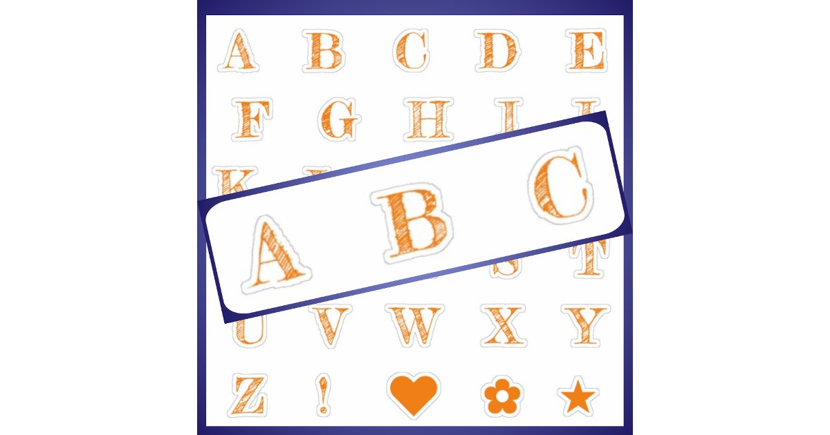 Orange Sticker Letters Fun Orange Letters | Monogram Alphabet Stickers | Zazzle