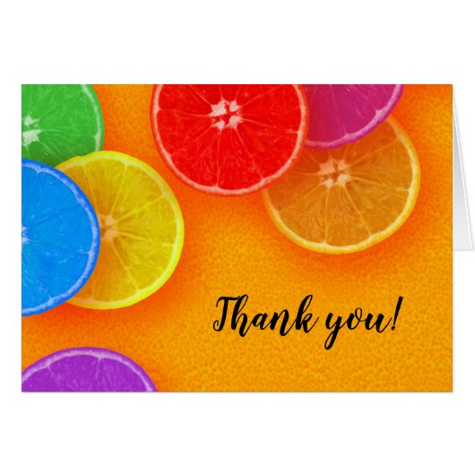 Fun orange slices Thank you Cards (Front Horizontal)