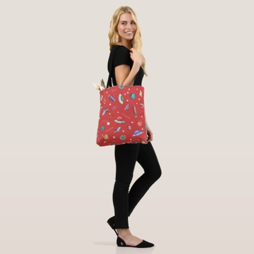 Fun Out of this World Red  Tote Bag