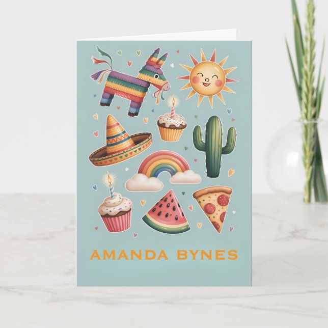 Fun Outdoor Boho Celebration Card (Front)