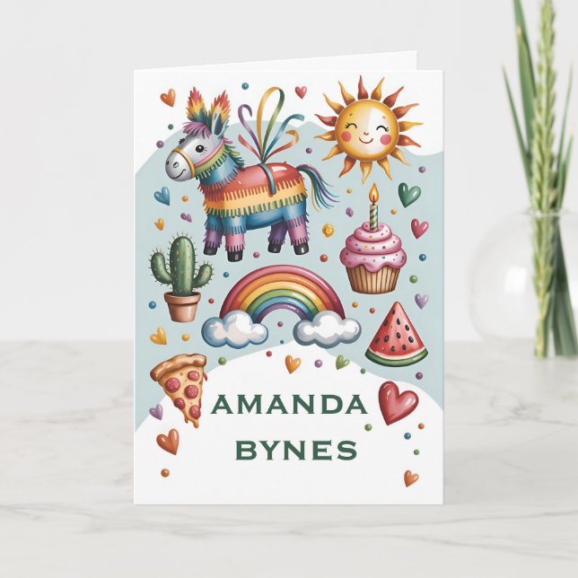 Fun Outdoor Boho Celebration Card (Front)