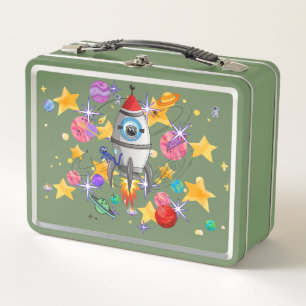 Fun Outer space Metal Lunch Box