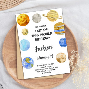 Fun Outer Space Theme for Kids Invitation