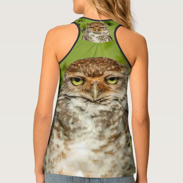 Fun Owl Print Tank Top (Back)