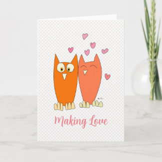 Fun Owls | Making Love Card