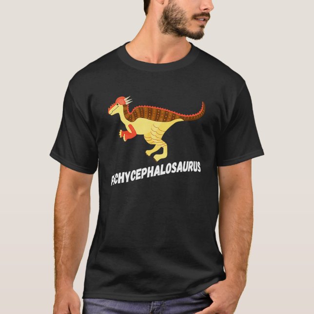 Fun Pachycephalosaurus Dinosaur T-Shirt (Front)