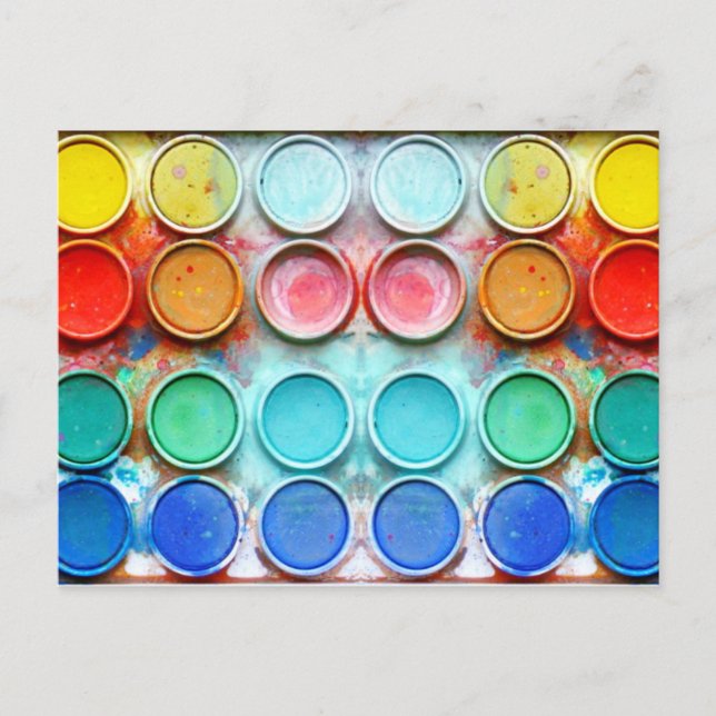 Fun paint color box postcard (Front)