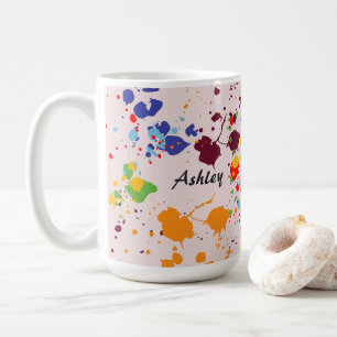 Fun Paint Drips Colorful Name Spring Love Coffee Mug