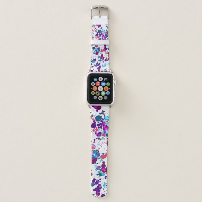Fun "Paint Splatters" Apple Watch Band (Front)