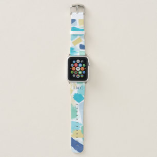 Fun Paint Splatters Monogrammed Apple Watch Band