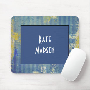 Fun Painted Denim Pattern Personalized Mouse Pad