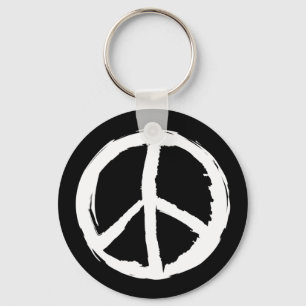 fun painterly PEACE SIGN   Keychain