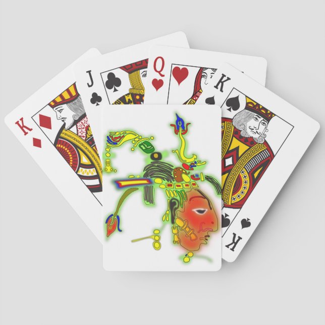Fun  Painting Mask Tribal Face Poker Cards (Back)
