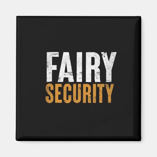 Fun Parents Lazy Easy Costume Fairy Security Hallo Magnet (Front)