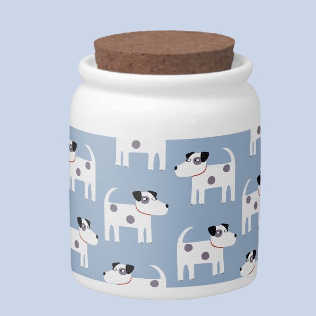 Fun Parson Jack Russell Terrier Dog Candy Jar (Fun Parson Jack Russell Terrier dog pattern candy or dog treat jar)