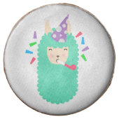 Fun Party Emoji Llama Chocolate Dipped Oreo (Front)
