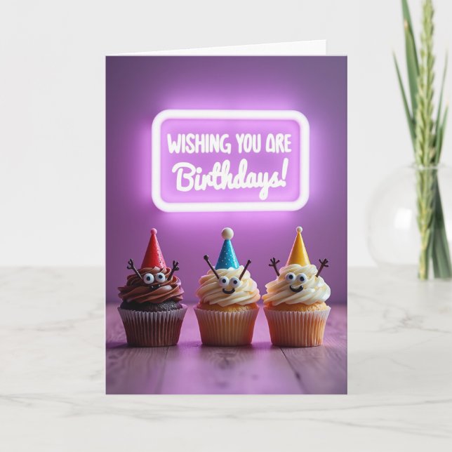Fun Party Hat Birthday Card (Front)