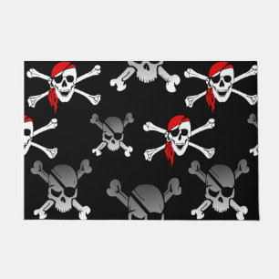 Fun Party Pirate Pattern Doormat