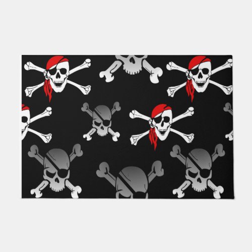 Fun Party Pirate Pattern  Doormat