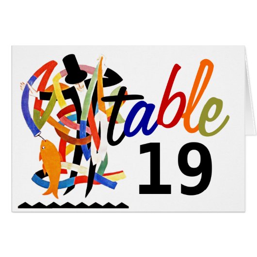 Fun Party Streamers Magician Koinobori Table Cards (Front Horizontal)
