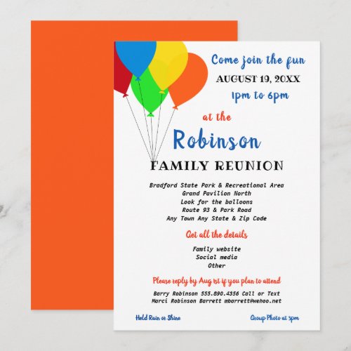 Fun Party Style Family Reunion Trendy Balloon