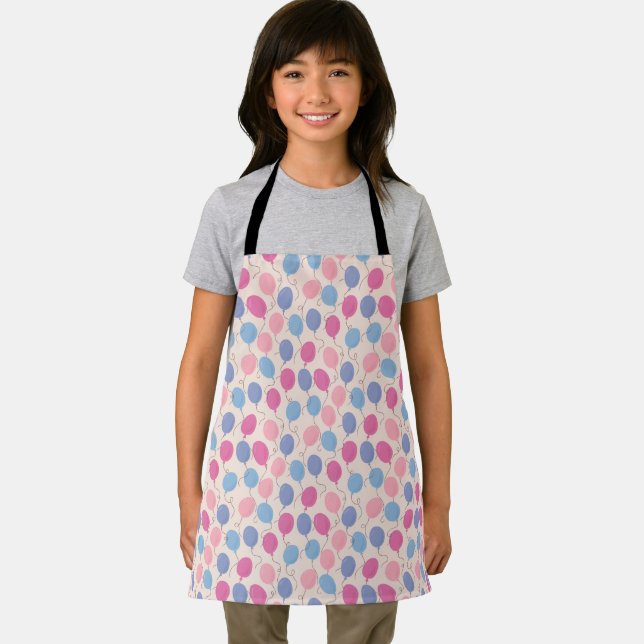Fun Pastel Balloons Pattern Apron (Insitu)