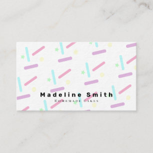 Fun Pastel Cake Decorator Homemade Sprinkles Business Card