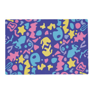 Fun pastel colorful vibrant shapes placemat